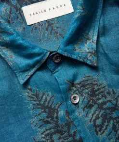 Danilo Paura BRUCE LEAVES LINEN SHIRTS -Camisas Ventas 01DP6004M12400 sivasdescalzo danilo paura BRUCE LEAVES LINEN SHIRTS 01DP6004M12400 4
