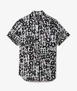 Comme Des Garçons Black Leopard Short Sleeve Shirt