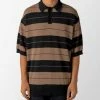 Willy Chavarria Charlie Brown Stripe Sweater Polo Shirt