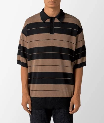 Willy Chavarria Charlie Brown Stripe Sweater Polo Shirt 1 Willy Chavarria Charlie Brown Stripe Sweater Polo Shirt