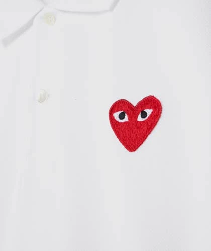 Comme Des Garçons Play Red Heart Polo Shirt 2 Comme Des Garçons Play Red Heart Polo Shirt - Imagen 2