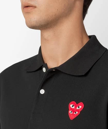 Comme Des Garçons Play Red Heart Polo Shirt 2 Comme Des Garçons Play Red Heart Polo Shirt - Imagen 2