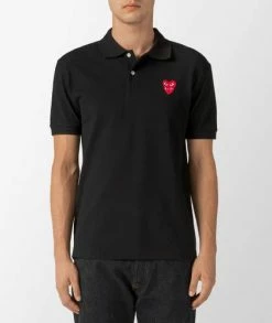 Comme Des Garçons Play Red Heart Polo Shirt