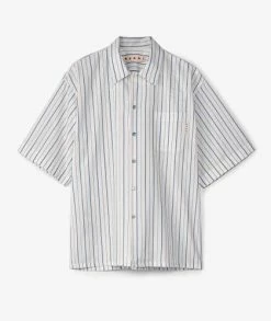 Marni Striped Bowling Shirt -Camisas Ventas CUMU0213A2UTC225STW01 sivasdescalzo Marni SHIRT 1675778983 4