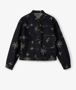 KAPITAL 14oz Denim Snow Embroidery 1st Jacket -Camisas Ventas EK 1311 sivasdescalzo KAPITAL 14OZ DENIM SNOW EMBROIDERY 1ST JKT 1669723008 4