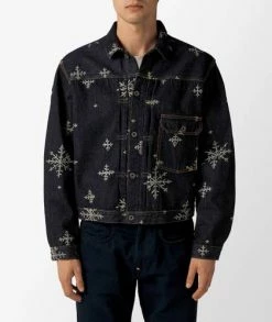 KAPITAL 14oz Denim Snow Embroidery 1st Jacket