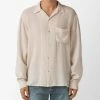 KAPITAL Soft Linen Open Collar Shirt