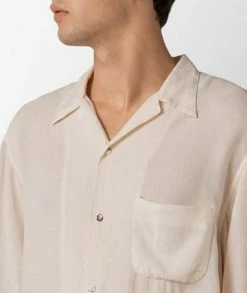 KAPITAL Soft Linen Open Collar Shirt -Camisas Ventas EK 716 ECRU sivasdescalzo KAPITAL Soft Linen Open Collar Shirt 1661518868 19