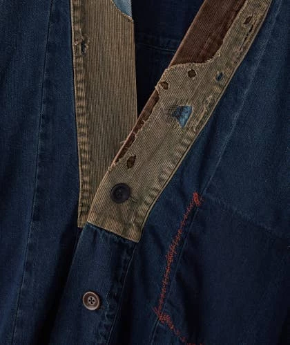 KAPITAL 8OZIDGXIDG DENIM JUBBAHN SHIRT (DOTERA REMAKE) 2 KAPITAL 8OZIDGXIDG DENIM JUBBAHN SHIRT (DOTERA REMAKE) - Imagen 2