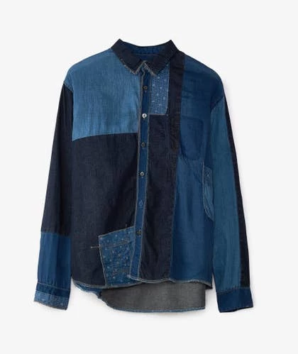 KAPITAL Patchwork Katmandu Linen Shirt 4 KAPITAL Patchwork Katmandu Linen Shirt - Imagen 4