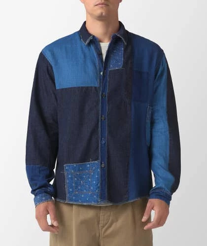 KAPITAL Patchwork Katmandu Linen Shirt 1 KAPITAL Patchwork Katmandu Linen Shirt