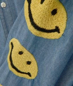 KAPITAL Chambray Work Shirt -Camisas Ventas EK 896 SAX sivasdescalzo KAPITAL CHAMBRAY WORK SHIRT SMILE EMBTOIDERY 1588088284 2