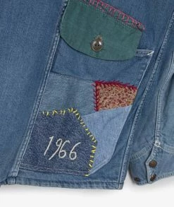 KAPITAL 66 Hippie Ramke Denim Cactus Jacket -Camisas Ventas K2109LJ057 sivasdescalzo KAPITAL 8oz Denim Lined CACTUS Coverall 66 HIPPIE REMAKE 1644849689 5