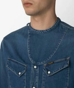 KAPITAL 8oz Denim Roller Collar Baseball Western Shirt -Camisas Ventas K2210LS093 sivasdescalzo KAPITAL 8OZ DENIM ROLLER COLLAR BASEBALL WESTERN SHIRT 1676385797 19