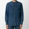KAPITAL 8oz Denim Roller Collar Baseball Western Shirt