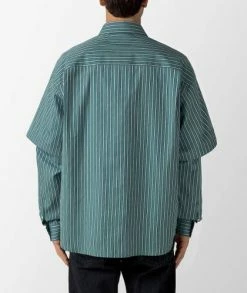 Le PÈRE Double Sleeve Button Down Shirt -Camisas Ventas LPMW0009 TP 008 sivasdescalzo le P RE Double Sleeve Button Down Shirt 1662475896 12