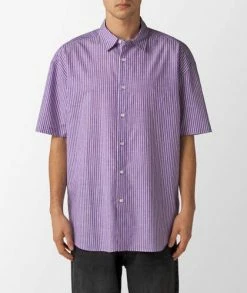 SOFTHYPHEN Cotton Linen Stripe Shirt