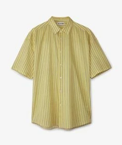 SOFTHYPHEN Cotton Linen Stripe Shirt -Camisas Ventas MGMFB221081 YEL sivasdescalzo SOFTHYPHEN COTTON LINEN STRIPE S S SHIRT 1672328504 4