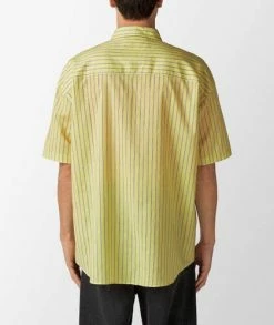 SOFTHYPHEN Cotton Linen Stripe Shirt -Camisas Ventas MGMFB221081 YEL sivasdescalzo SOFTHYPHEN COTTON LINEN STRIPE S S SHIRT 1672328509 3