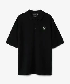Fred Perry Oversized Printed Polo Shirt X Raf Simons