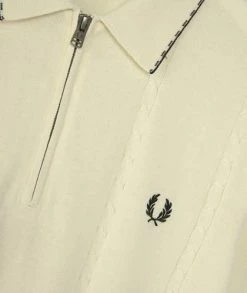Fred Perry Cable Zip Neck Knitted Polo Shirt -Camisas Ventas Q2 4324 560 sivasdescalzo Fred Perry CABLE ZIP NECK KNITTED SHIRT 1655989908 2