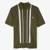 Fred Perry Stripped Knitted Polo Shirt