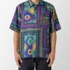 Aries Arise Pleated Satin Hawaiian Shirt